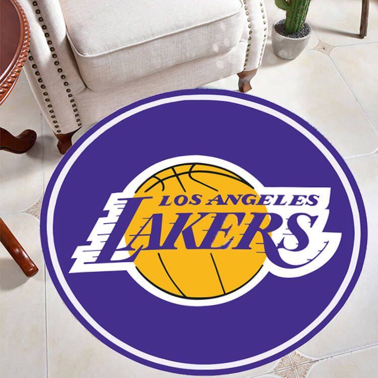 2024NBA地毯圆形宿舍地毯电竞椅地垫湖人勇士詹姆斯科比库里毯可