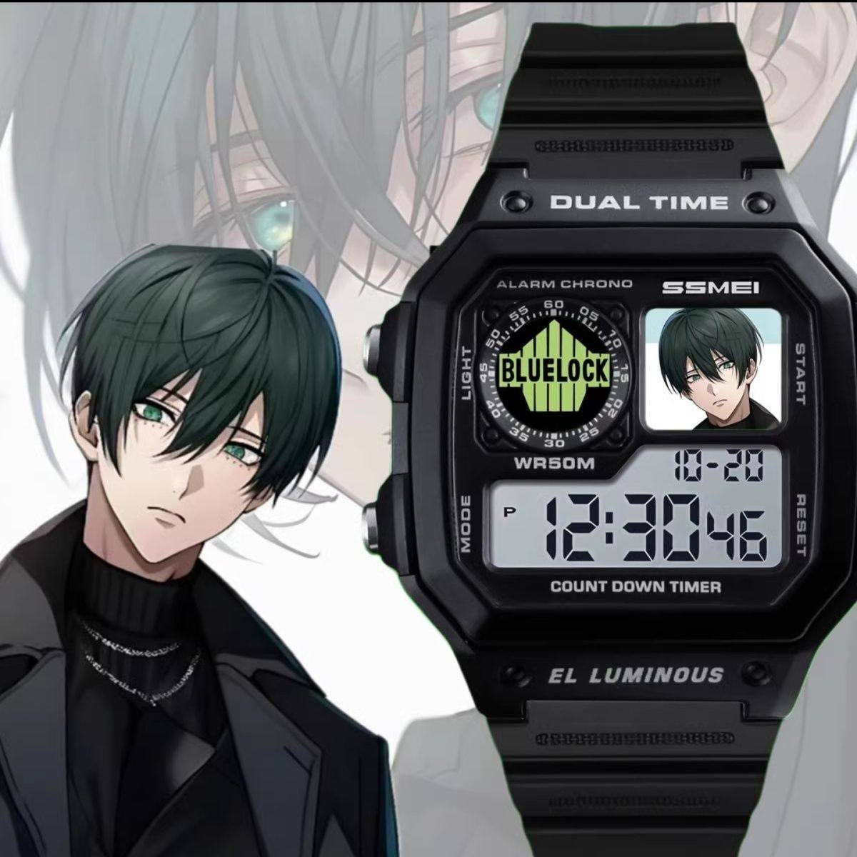 2024蓝色监狱皿诚士郎 系师凛动漫周边定制手表二次元小方块电子,手表,国产腕表,淘宝优惠券,粉丝福利购,淘宝优惠卷