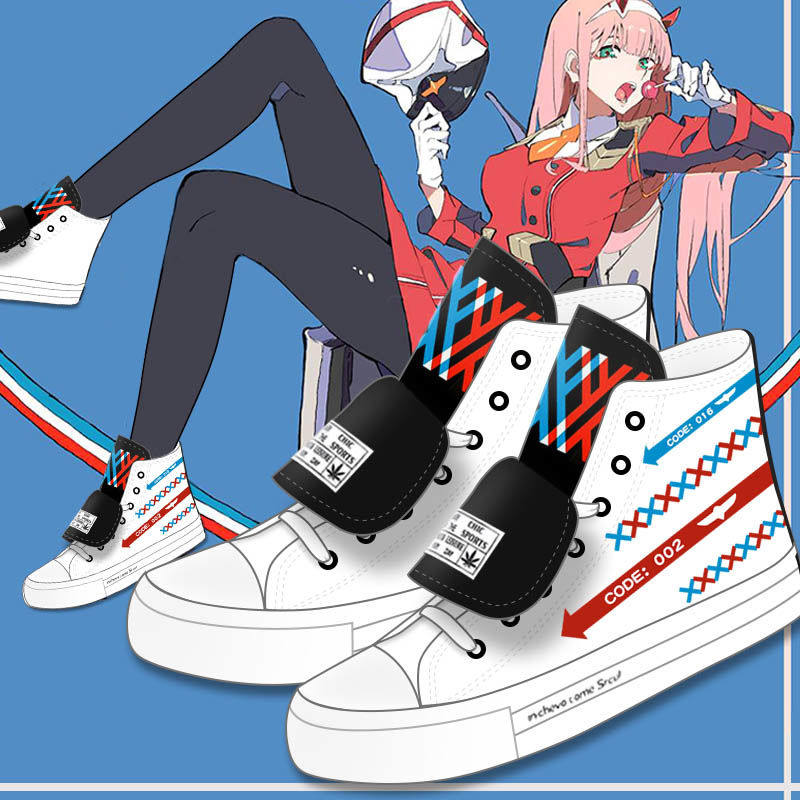 2024国家队春夏DARLING intheFRANXX 动漫周边02广男女休闲帆布鞋