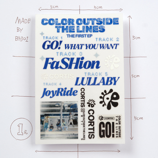 KPOP男团烤蹄子cortis防水杯电动车头盔笔记本吨吨桶旅行箱转印贴