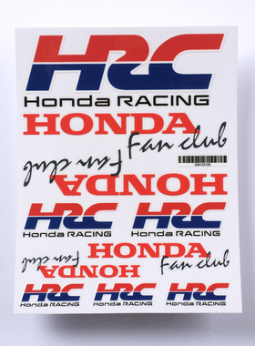 HRC本田honda摩托机车防水潮保温杯旅行李车箱头盔转印贴纸