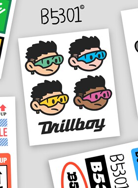 B5301转印贴水晶贴头盔装饰防水车贴电动车贴电脑贴纸旅行箱贴