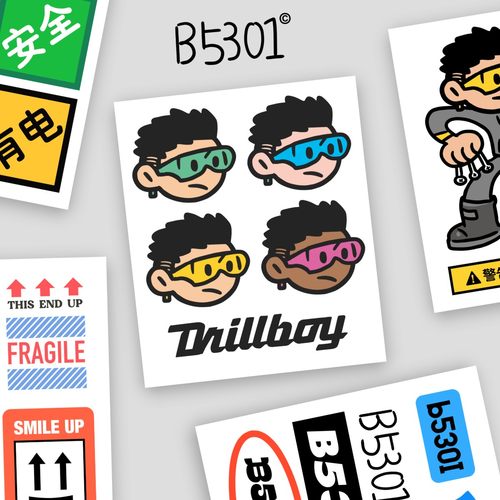 B5301转印贴水晶贴头盔装饰防水车贴电动车贴电脑贴纸旅行箱贴