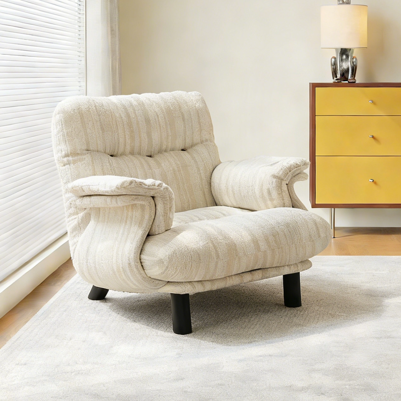 畔所/老虎椅中古风小户型客厅懒人椅民宿设计师款单人沙发,住宅家具,布艺沙发,淘宝优惠券,粉丝福利购,淘宝优惠卷