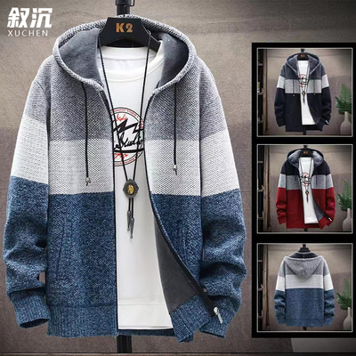 秋冬季加厚款夹克针织衫韩版潮流