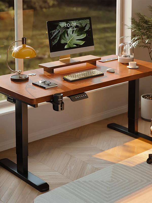 实木升降桌智能电脑桌家用卧室书房书桌电动电竞桌办公桌子工作台