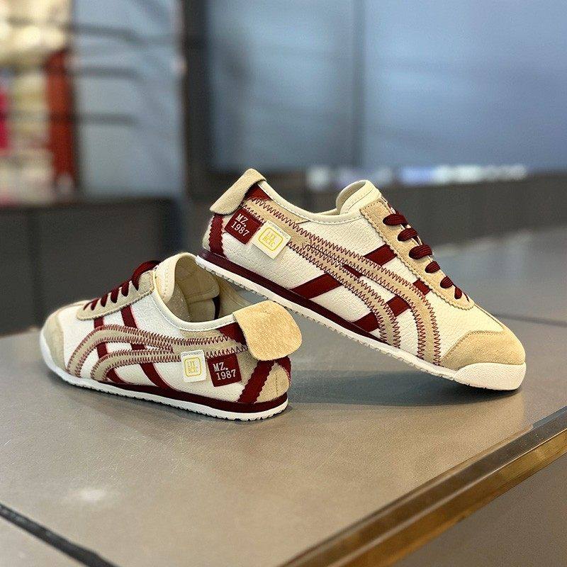 潮男鞋秋冬低帮真皮阿甘鞋网红德训鞋拼色百搭轻奢轻便复古休闲鞋,户外/登山/野营/旅行用品,户外休闲鞋,淘宝优惠券,粉丝福利购,淘宝优惠卷