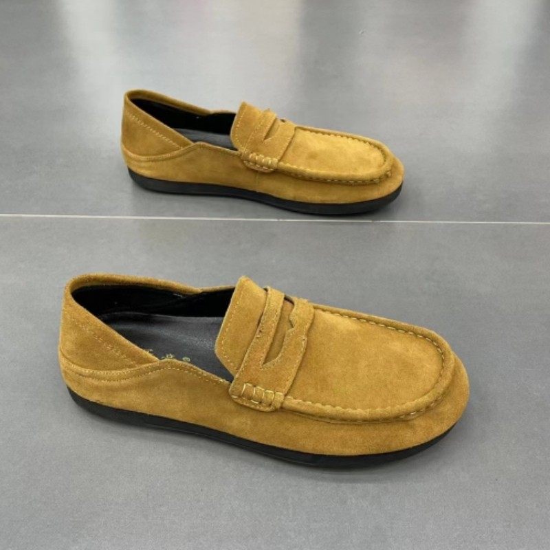 男鞋2026秋季新款懒人鞋磨砂皮透气乐福鞋男百搭豆豆鞋男款鞋子,户外/登山/野营/旅行用品,户外休闲鞋,淘宝优惠券,粉丝福利购,淘宝优惠卷