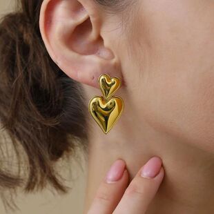 Stainless Plated Steel Earrings Jewelry 2024rt Luxury Gold