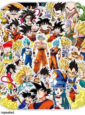 50pcs Cartoon Cool Dragonball Evolution Goku Anime Sticker