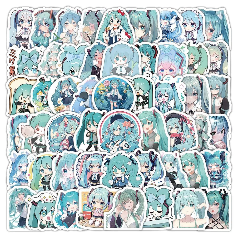 100 Cartoon Cute Hatsune Miku Anime Stickers Water Cup