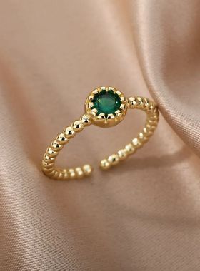Multicolor Round Bead 2024 Rings For Women Stainless Steel