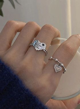 Retro Heart Ring For Women Love Rings Set Vintage Rings for