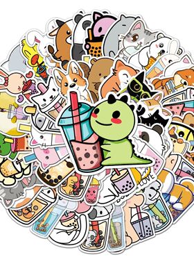 50pc Pet series for drinking m Cartoon Cute Graffiti