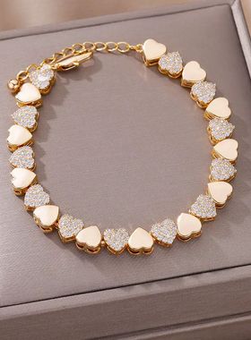 Fashion Heart 2024 Bracelets Stainless Steel Gold Plated