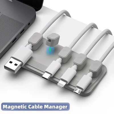 Magnetic Cable Management Cable Holder Clips Desk