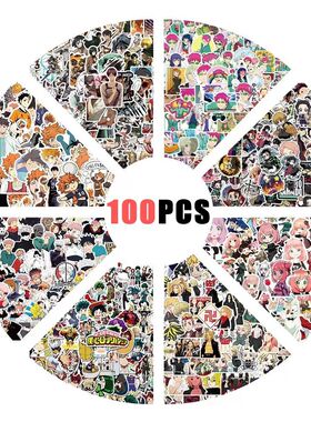 100pcs Anime Stickers Graffiti DIY Notebook Skateboard