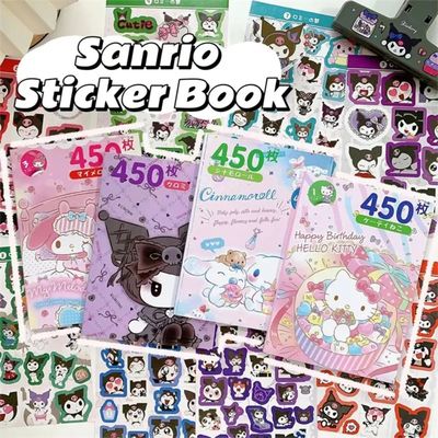 450PCS Sanrio Kuromi Melody Hello Kitty Stickers Book Goo