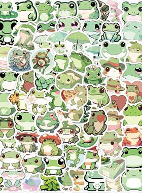 100PCS Cute Frog Cartoon Animals Graffiti Stickers DIY