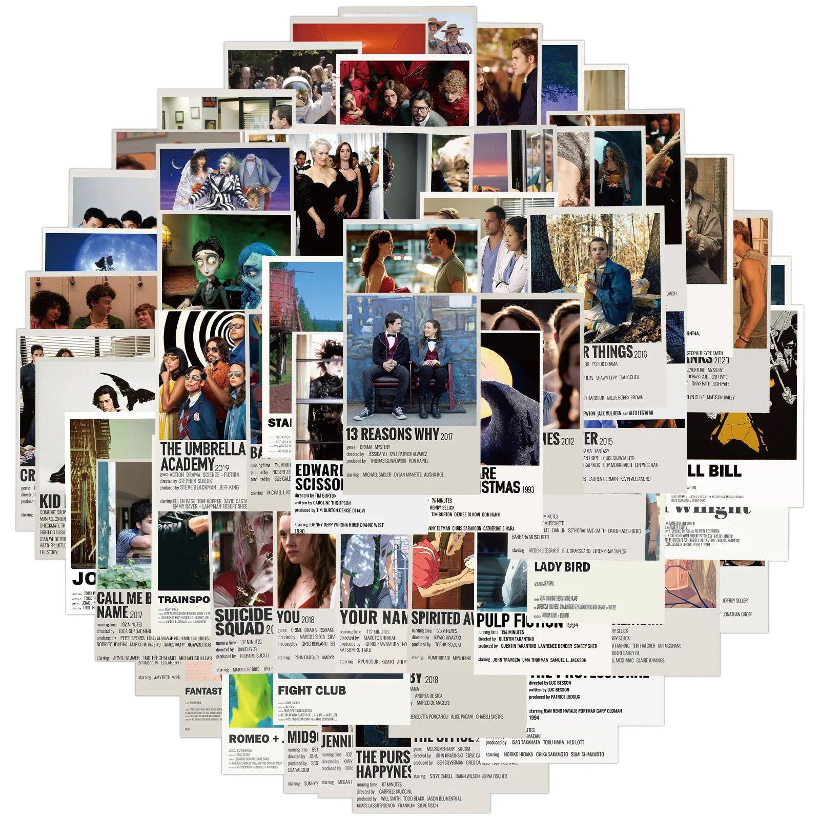 64PCS Classic Movie Poster Style Stickers For Mobile Phone