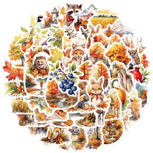 Autumn Stickers 50PCS Harvest Materials Exquisite Handheld