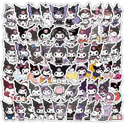120PCS Non-repeating Kawaii Kuromi Sanrio Stickers Cartoon