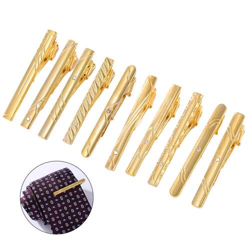 New Metal Gold Color Tie Clip For Men Wedding Necktie Tie