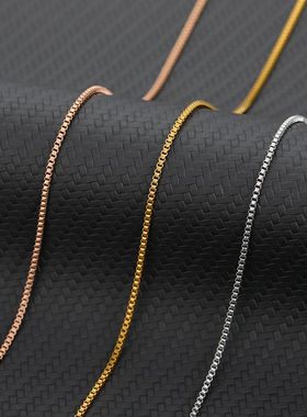 Men Women Box Chain 2MM Width Link Chain Chokers Punk