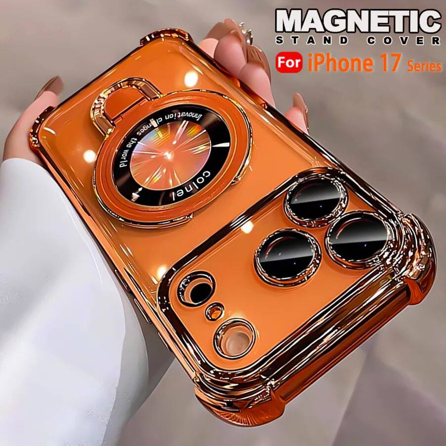 Plating Transparent Phone Case For iPhone 17 Pro Max 14 15