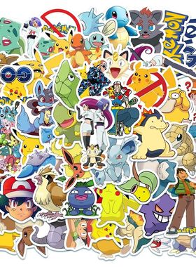 Kawaii Pikachu Pokemon Stickers Aanime Sticker for