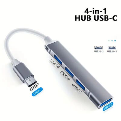USB HUB Extender 4 Port Splitter Adapter Docking Station
