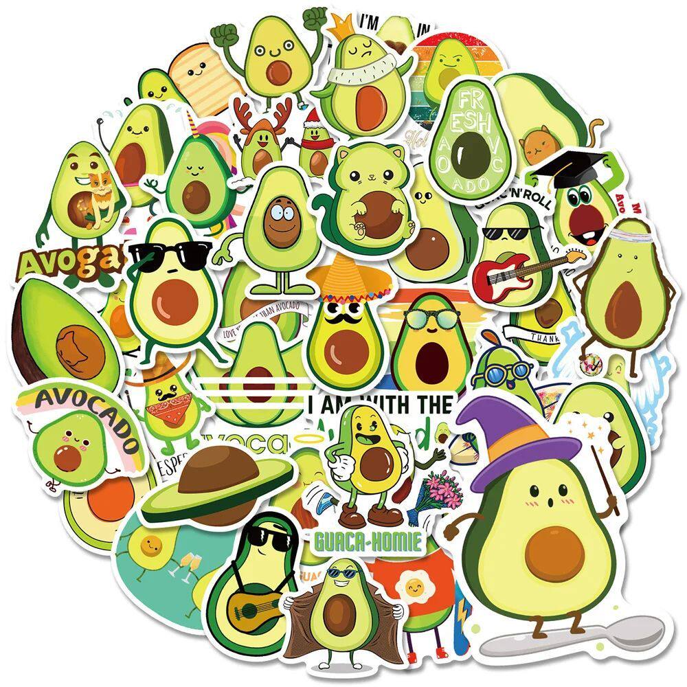 50PCS Net Red Fruit Avocado Sticker Cartoon Cute Ins Style