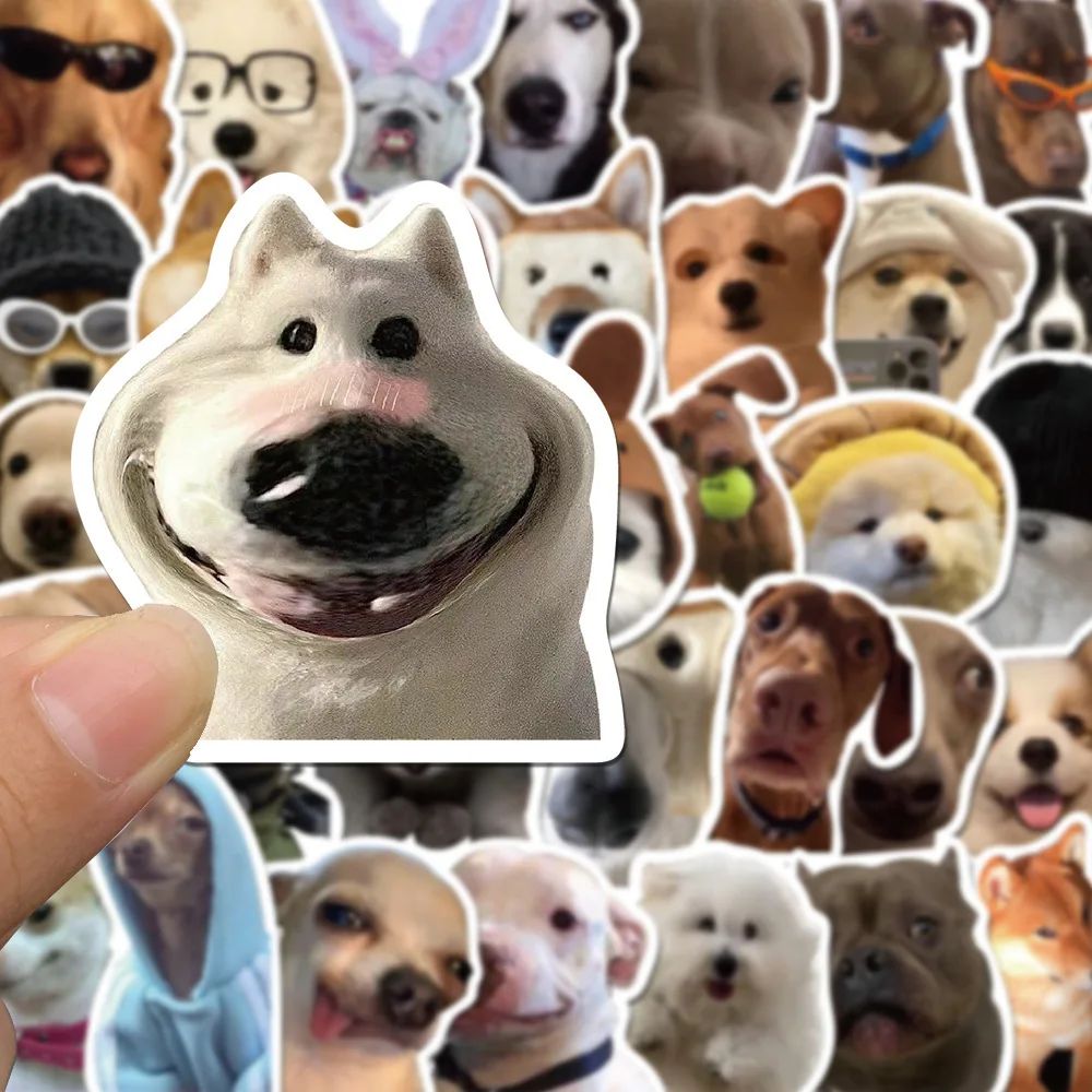 50pcs Dog Meme Cartoon Stickers Funny Animal Graffiti