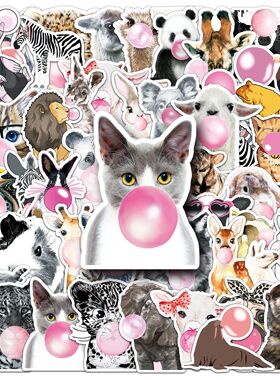 50 Cartoon Funny Animal Graffiti Stickers Suitcase Laptop