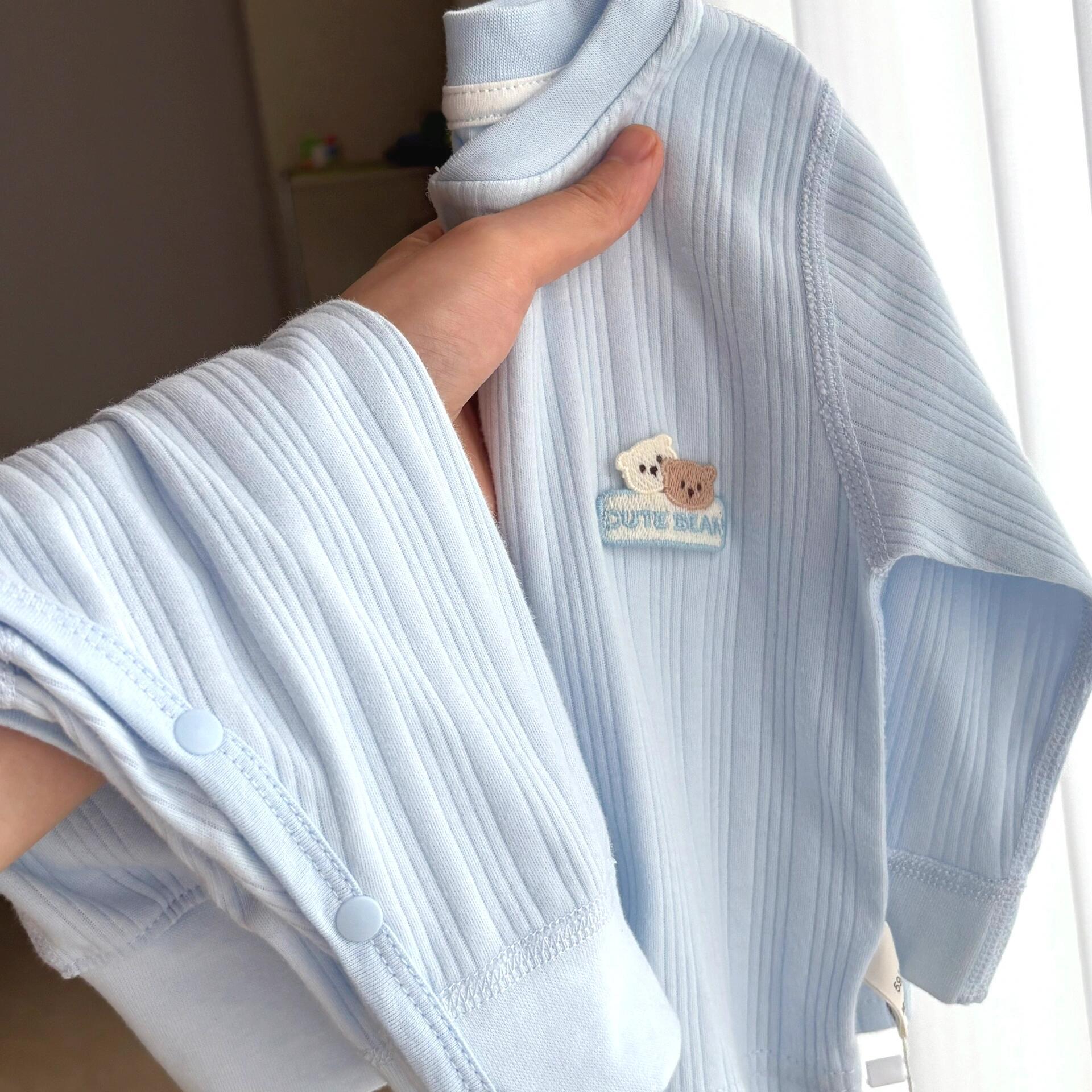 A类纯棉婴儿无骨护肚睡衣套装