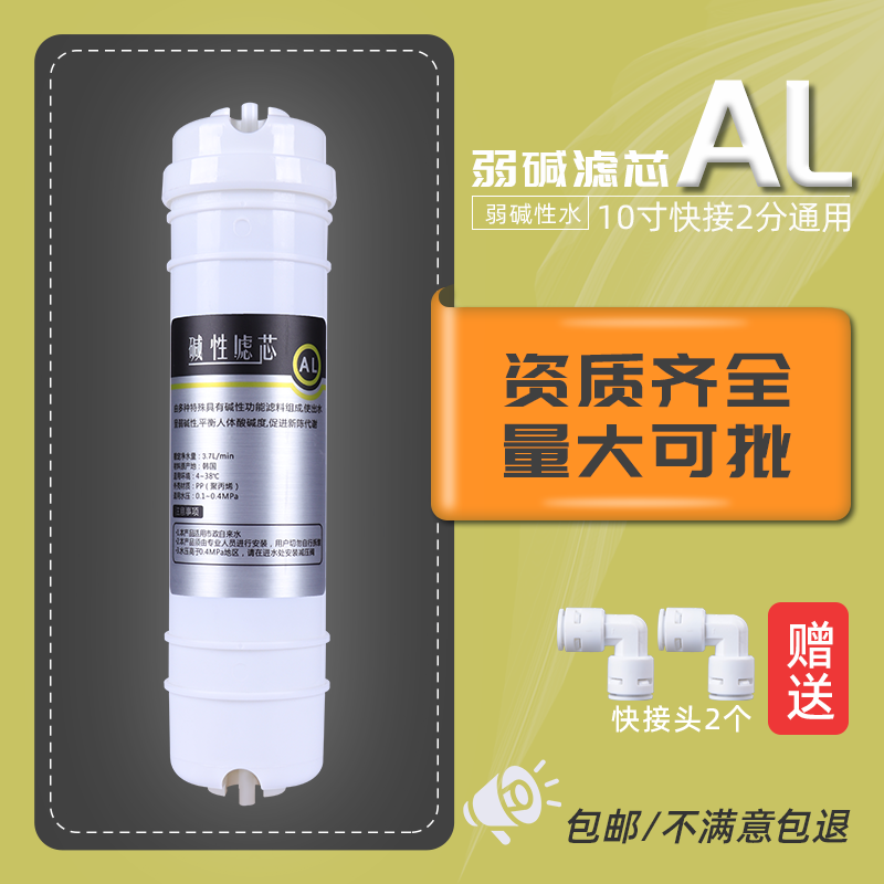 净水器10寸2分快接AL弱碱性调节酸碱度后置过滤器滤芯直饮机配件