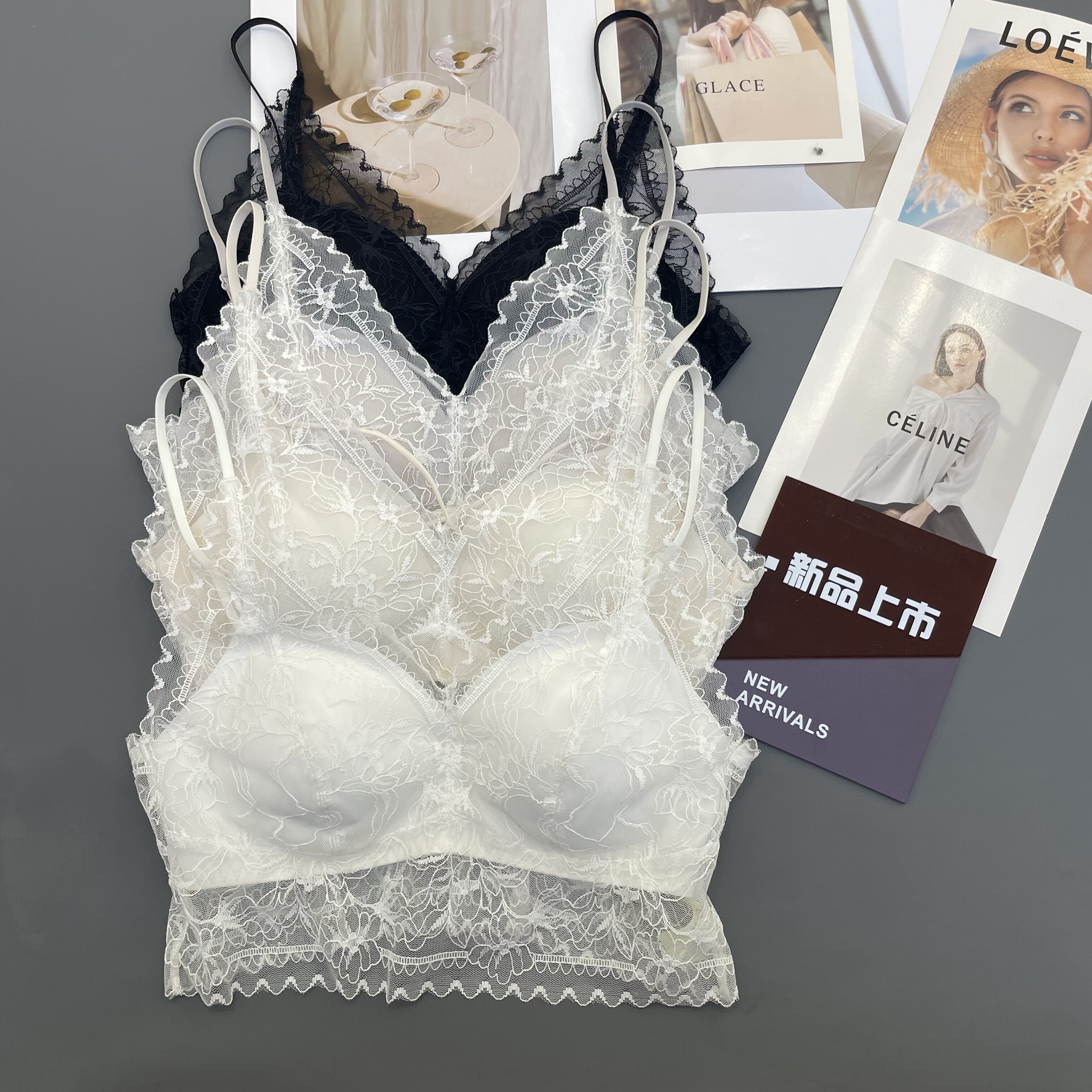 米娅林817法式性感蕾丝美背抹胸一体薄杯无痕聚拢防走光裹胸内衣,女士内衣/男士内衣/家居服,抹胸,淘宝优惠券,粉丝福利购,淘宝优惠卷