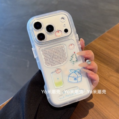 Apple苹果17创意diy雪人贴纸软壳