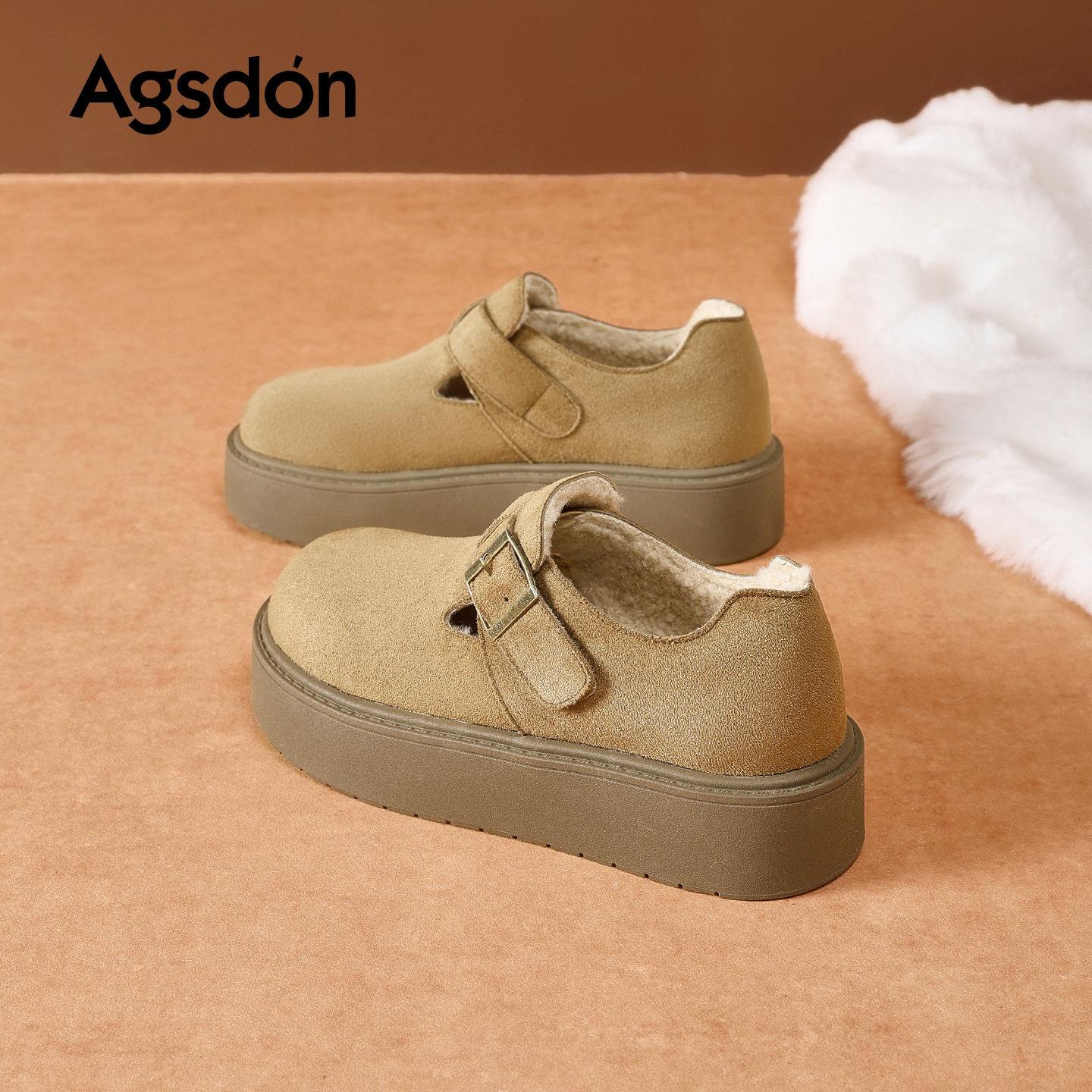 奥古狮登正品加绒勃肯鞋女2025新款冬季棉鞋厚底休闲一脚蹬毛绒雪,女鞋,时尚休闲鞋,淘宝优惠券,粉丝福利购,淘宝优惠卷