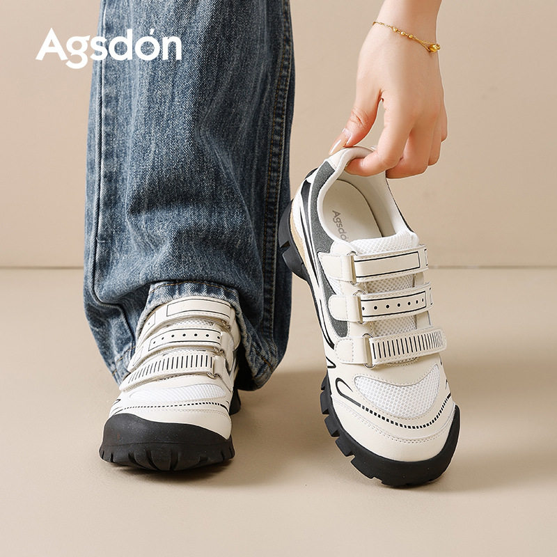 奥古狮登正品厚底德训鞋女2025新款秋冬季魔术贴赛车鞋休闲芭蕾阿,女鞋,德训鞋,淘宝优惠券,粉丝福利购,淘宝优惠卷