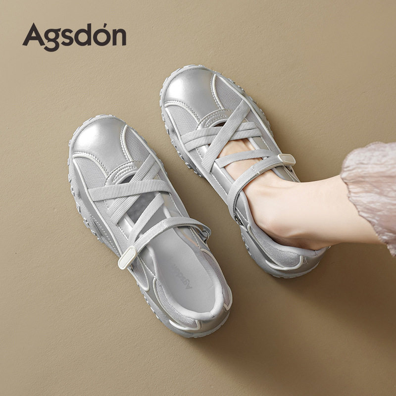 奥古狮登正品玛丽珍运动鞋女2026年新款夏季芭蕾德训鞋魔术贴休闲,女鞋,时尚休闲鞋,淘宝优惠券,粉丝福利购,淘宝优惠卷