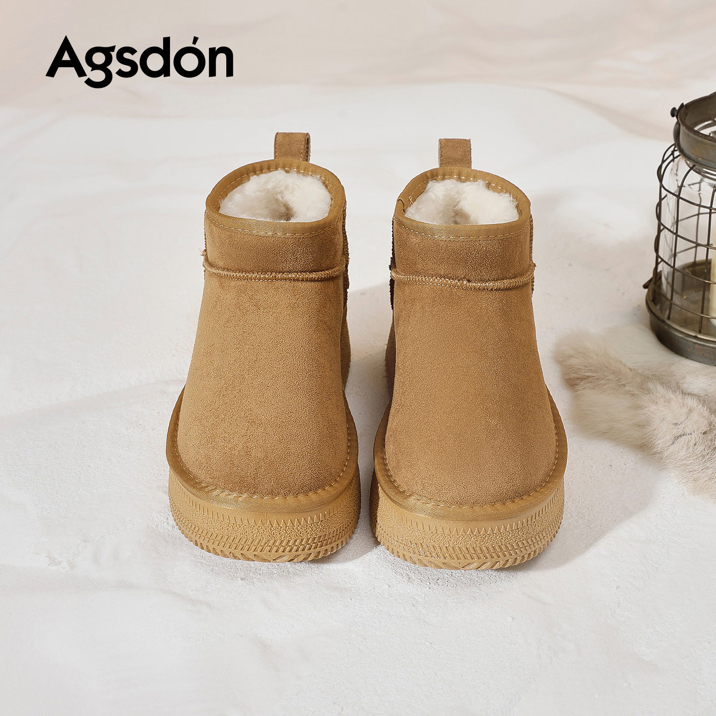 奥古狮登正品厚底雪地靴女2025新款冬季加绒加厚棉鞋小土豆勃肯毛,女鞋,毛毛鞋,淘宝优惠券,粉丝福利购,淘宝优惠卷