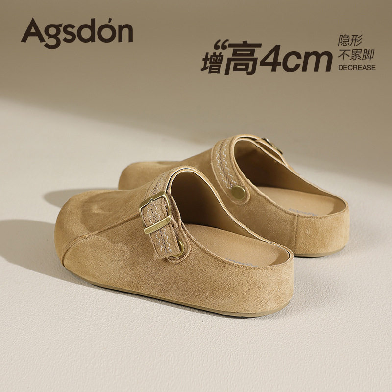 奥古狮登正品勃肯鞋女2025新款秋季一脚蹬厚底拖鞋懒人超火包头半,女鞋,其他拖鞋,淘宝优惠券,粉丝福利购,淘宝优惠卷