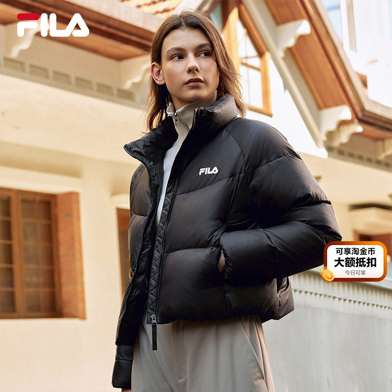 FILA 斐乐官方女士羽绒服2025冬季新款休闲保暖舒适短款立领外套,运动服/休闲服装,运动羽绒服,淘宝优惠券,粉丝福利购,淘宝优惠卷