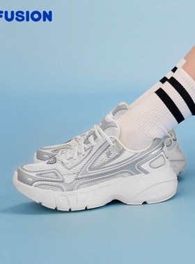 FILA FUSION斐乐潮牌女鞋CRED复古潮鞋2024夏季新款跑步鞋运动鞋