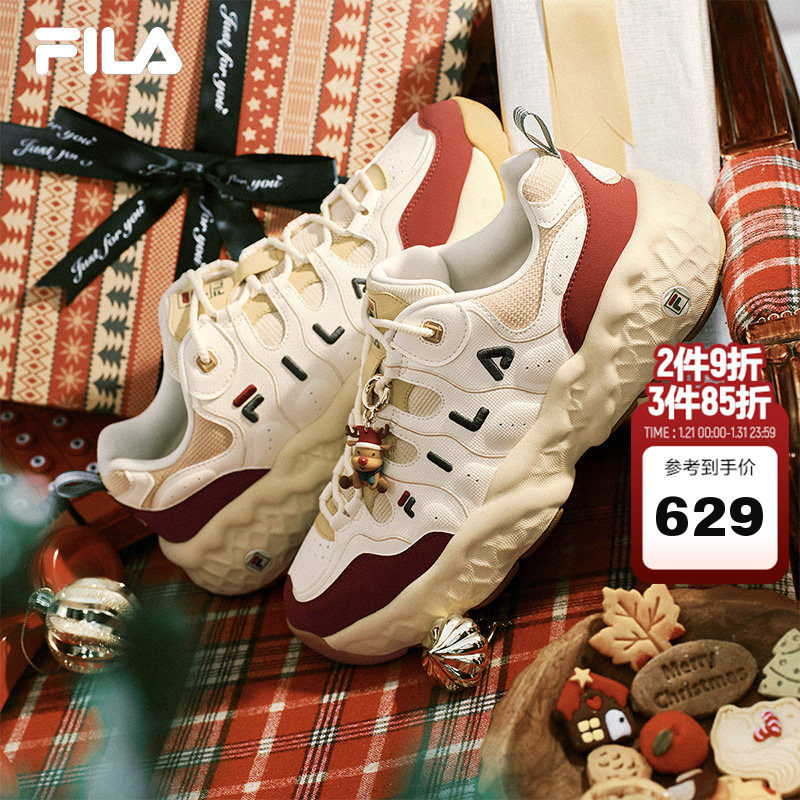 FILA 斐乐官方男鞋MUFFIN XMAS 老爹鞋2026春季新款松饼鞋圣诞版,运动鞋new,运动休闲鞋,淘宝优惠券,粉丝福利购,淘宝优惠卷
