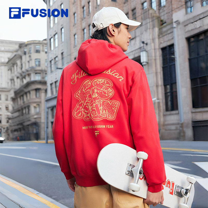 FILAFUSION斐乐针织连帽上衣