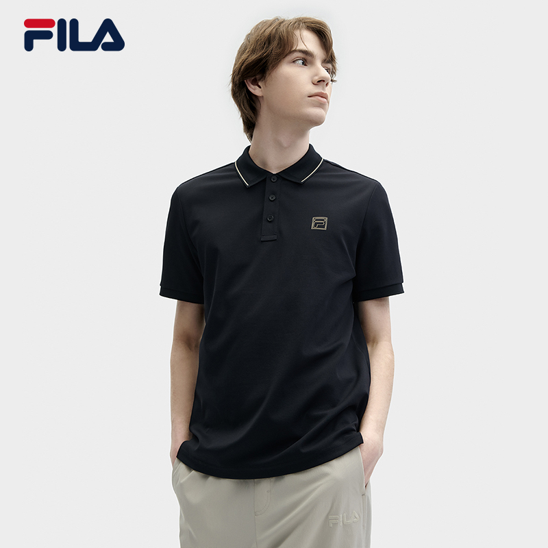FILA斐乐男子针织短袖POLO衫