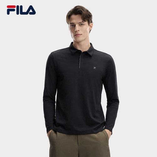 FILA斐乐男士针织长袖POLO衫