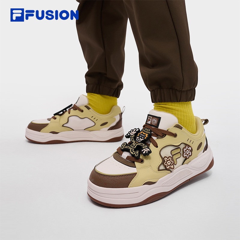 FILA FUSION | Mr Doodle斐乐潮牌BANK 2 DX男鞋2025冬季新款板鞋